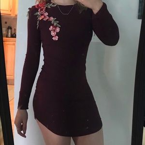 Form fitting mini body con dress